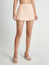 High Waisted Trouser Shorts With Front Skirt Overlay